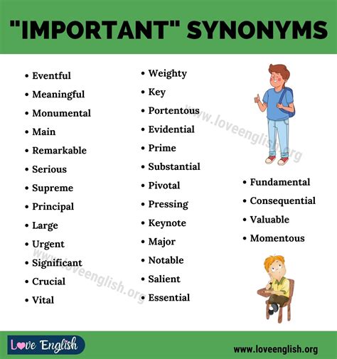 what's another word for more important