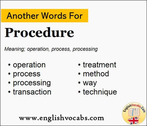 what's another word for procedure