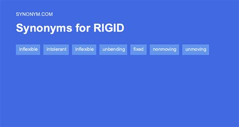 what's another word for rigid