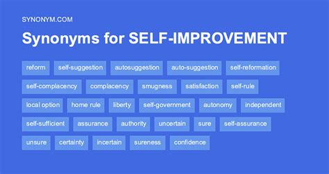 what's another word for self improvement