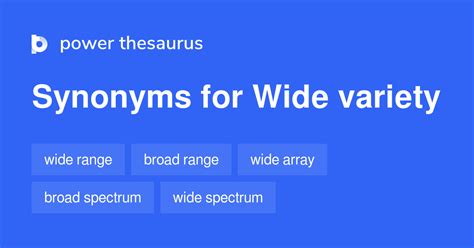 what's another word for wide variety