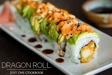 Dragon Roll Recipe ドラゴンロール • Just One Cookbook