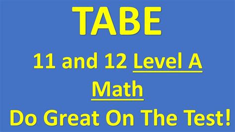 what's on the tabe test