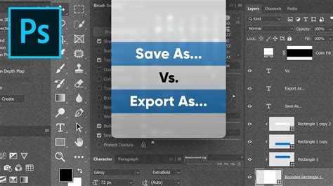 what's the difference between the save and save as commands in photoshop
