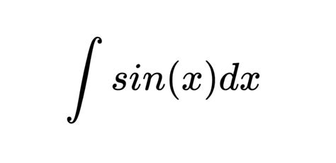 what's the integral of sinx