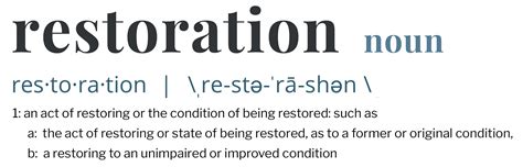 what's the meaning of restoration