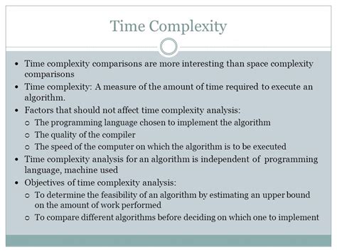 what affects time complexity