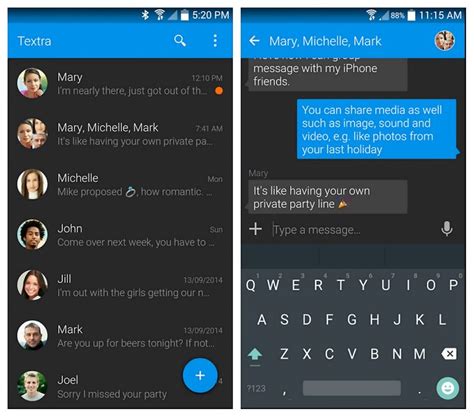 what app does android use for text messages
