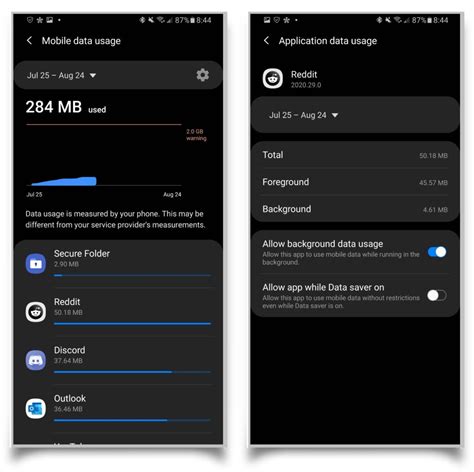 what apps use data on android