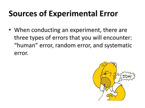 what are 3 sources of error in an experiment