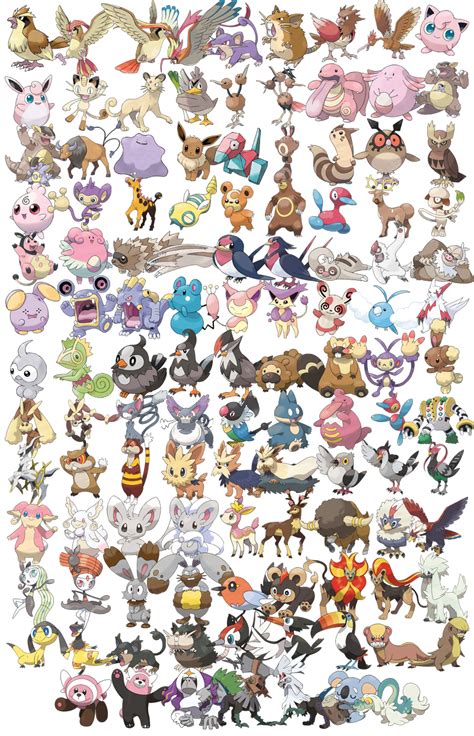 what are all the normal type pokemon