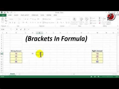 What Are Brackets In Excel Formula
