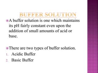 what are buffer solutions give an example for neutral buffer class 11