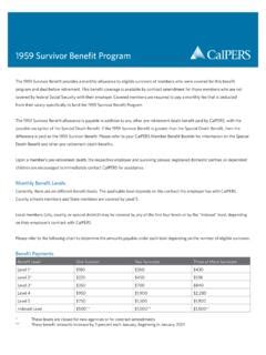 what are calpers survivor benefits