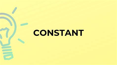 what are constants in words