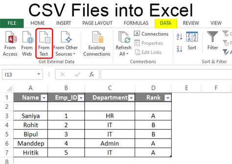 CSV Files in Excel