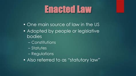 What Are Enacted Laws