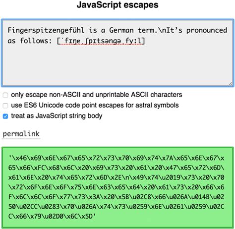 what are escape characters in javascript