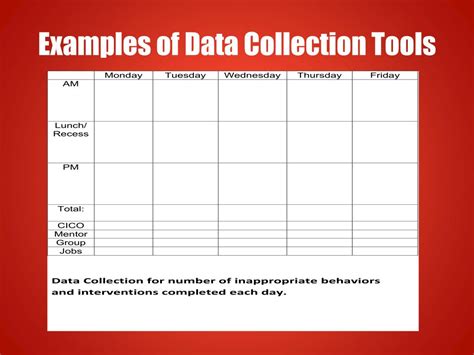 what are examples of data collection tools