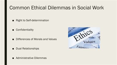 what are examples of ethical issues in social work