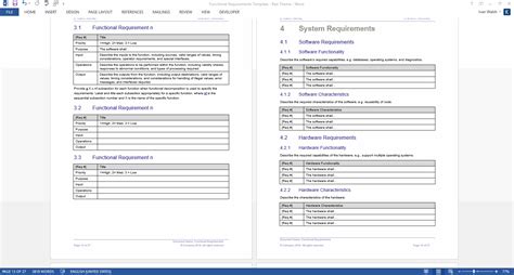 what are functional requirements of a database