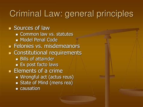 what are general defences in criminal law