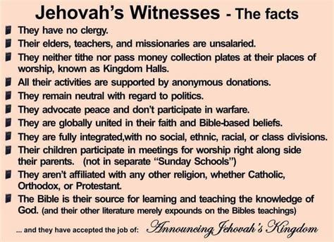 what are jehovah witness beliefs