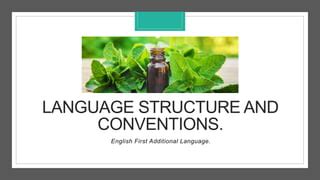 what are language structures and conventions