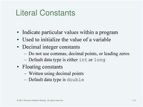 what are literal constants in java