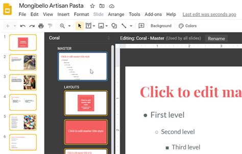 what are master slides used for in google slides