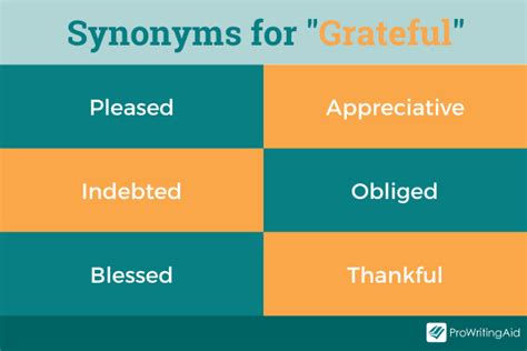 what are other words for grateful