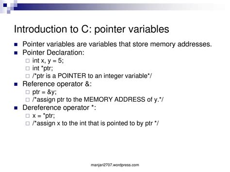 what are pointer variables in c