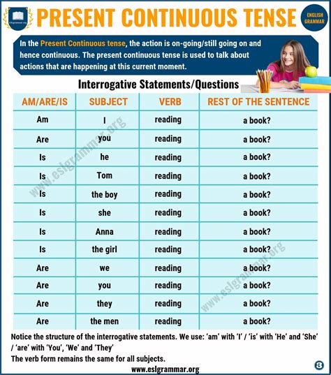 what are present continuous tense in english