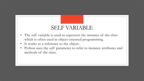 what are self variables called in python