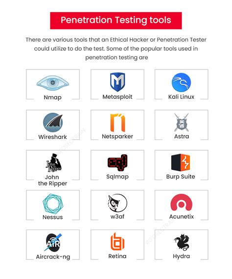 what are some commonly used tools for penetration testing and system hacking