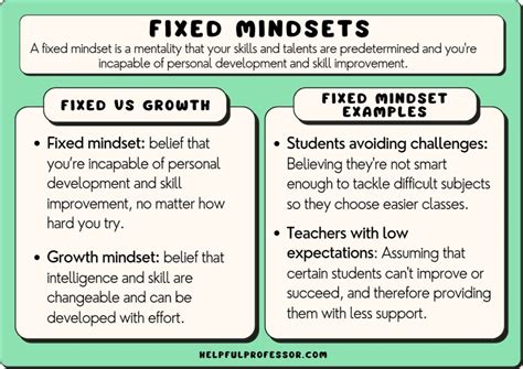 what are some examples of a fixed mindset