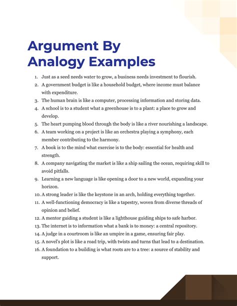 what are some examples of argument