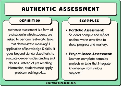 what are some examples of authentic assessment methods