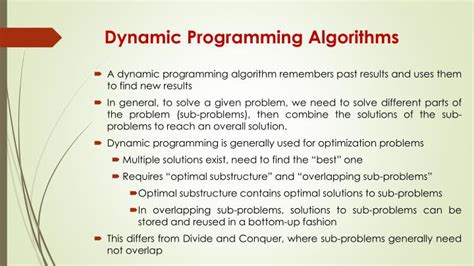 what are some examples of dynamic programming algorithms