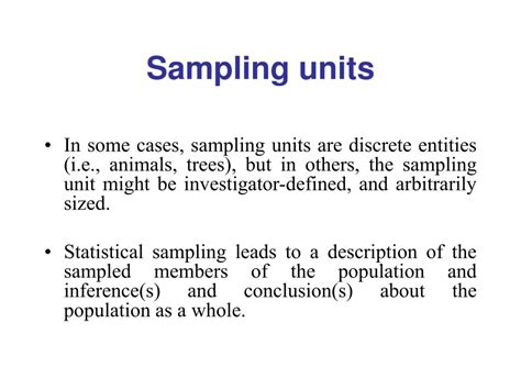 What Are Some Examples Of Sampling Units