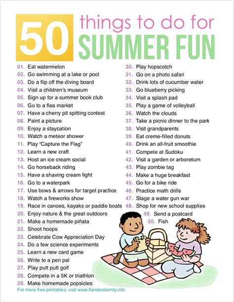 what are some fun things to do during summer