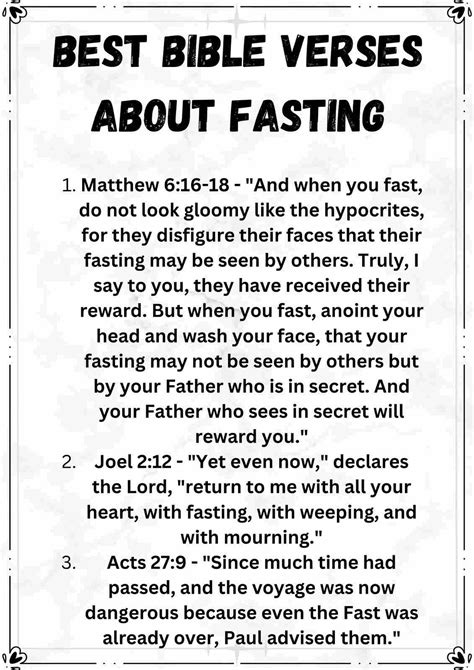 what are some good scriptures to read while fasting