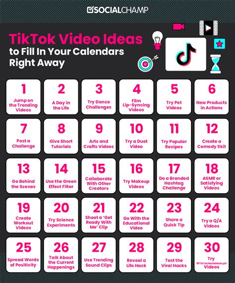 what are some good tiktok ideas
