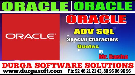 What Are Special Characters In Oracle