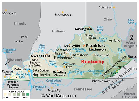 what are states that border ky