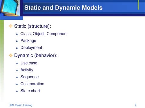 what are static and dynamic modeling explain with example