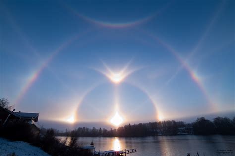 A rare sun halo captured in Russia pics
