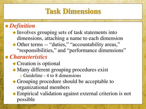 What Are Task Dimensions