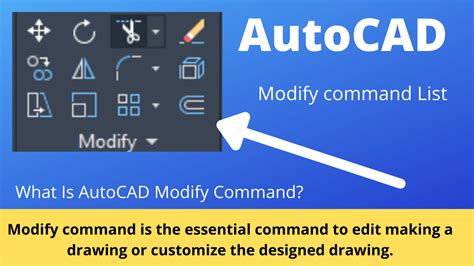 what are the 5 modify commands in autocad