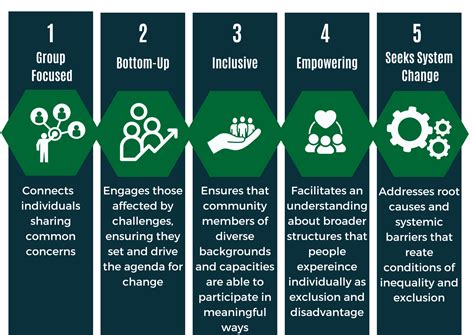 what are the 5 principles of community development with examples